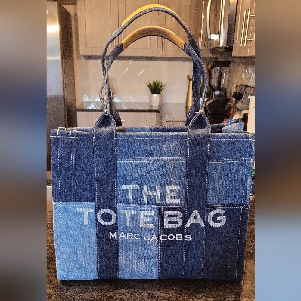 Marc Jacobs The Denim Large Tote Bag Blue Jean